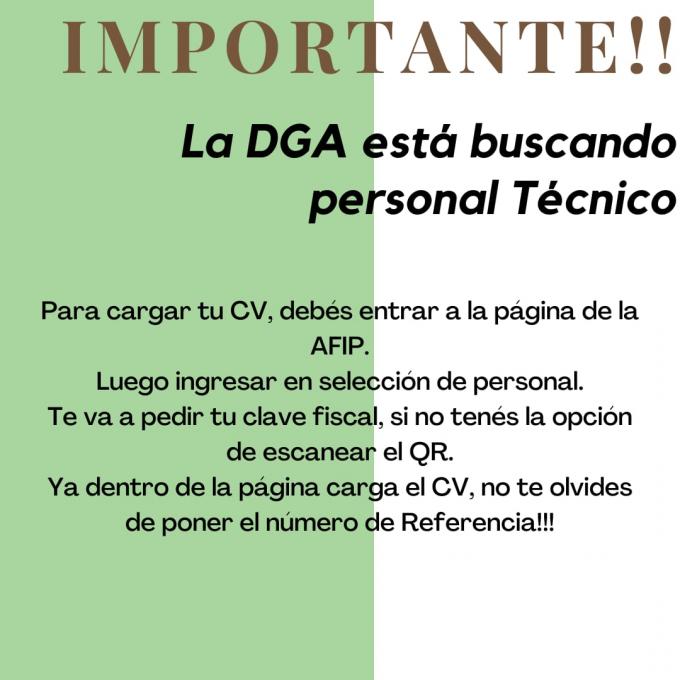 La DGA Busca Técnicos